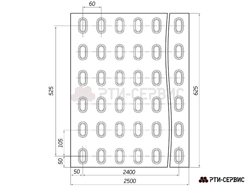 Перфорированный настил для автовозов и эвакуаторов 2500х625мм (Zn) - фото 3
