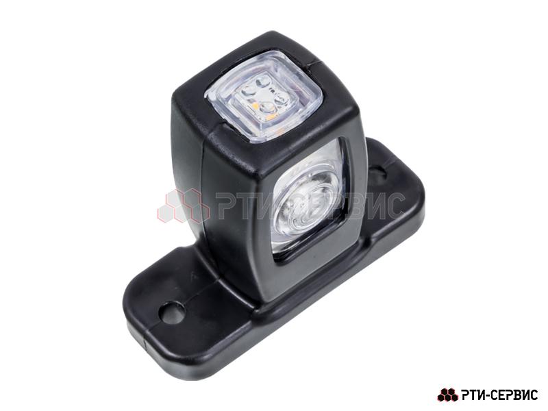 Фонарь габаритный с кронштейном LED белый 24V 4 диода (8,5 см) - фото 2