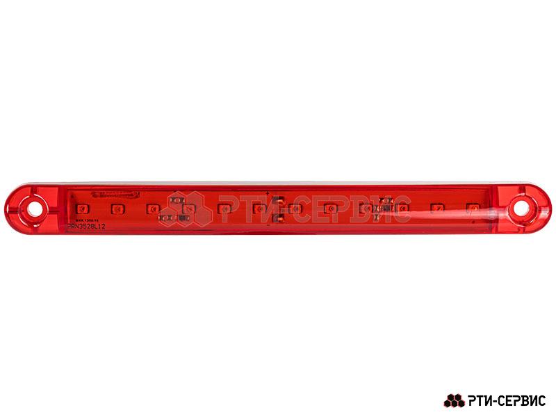 Фонарь габаритный 12-ти диодный LED (красный) 12-24V, L-180 мм - фото 1
