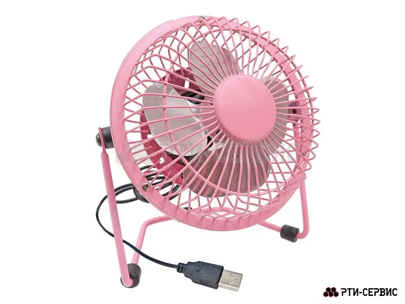 Вентилятор настольный розовый, USB