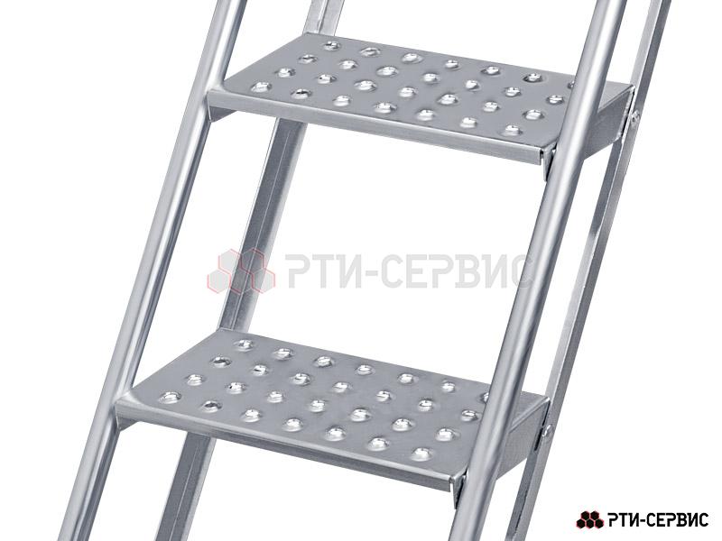 Лестница для фургона складная 4 сверхширокие ступени H-1050 Zn - фото 4