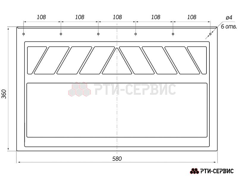 Брызговик 580х360 мм Iveco (свет.) - фото 1