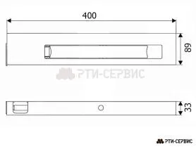 Замок борта алюминиевый 400 мм (правый) с заглушкой - фото 3